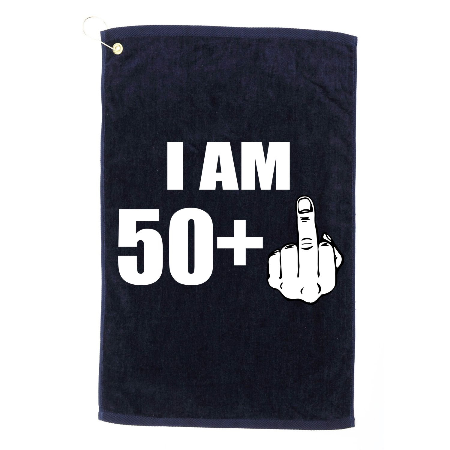 I Am 51 Middle Finger Funny 51st Birthday Golf Towel