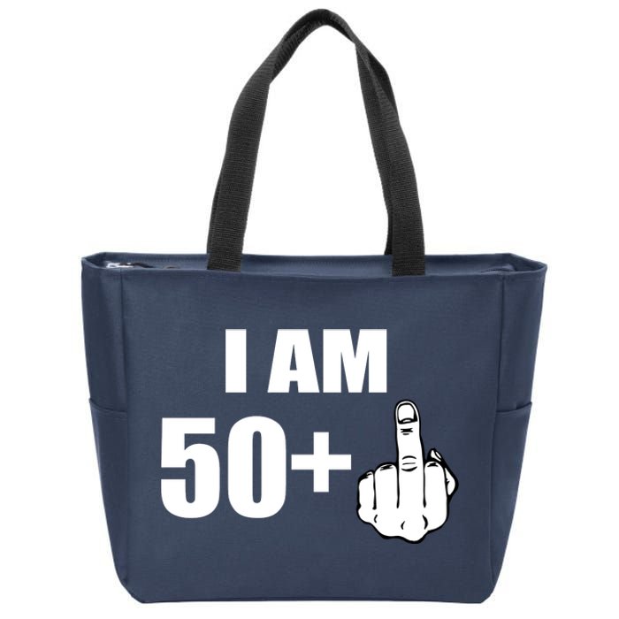 I Am 51 Middle Finger Funny 51st Birthday Zip Tote Bag