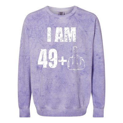 I Am 50, 49 Plus One Funny 50th Birthday 1967 Colorblast Crewneck Sweatshirt