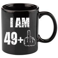 I Am 50, 49 Plus One Funny 50th Birthday 1967 11oz C Handle Ceramic Mug