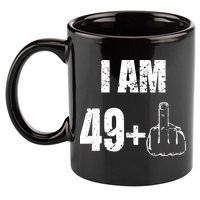 I Am 50, 49 Plus One Funny 50th Birthday 1967 11oz C Handle Ceramic Mug
