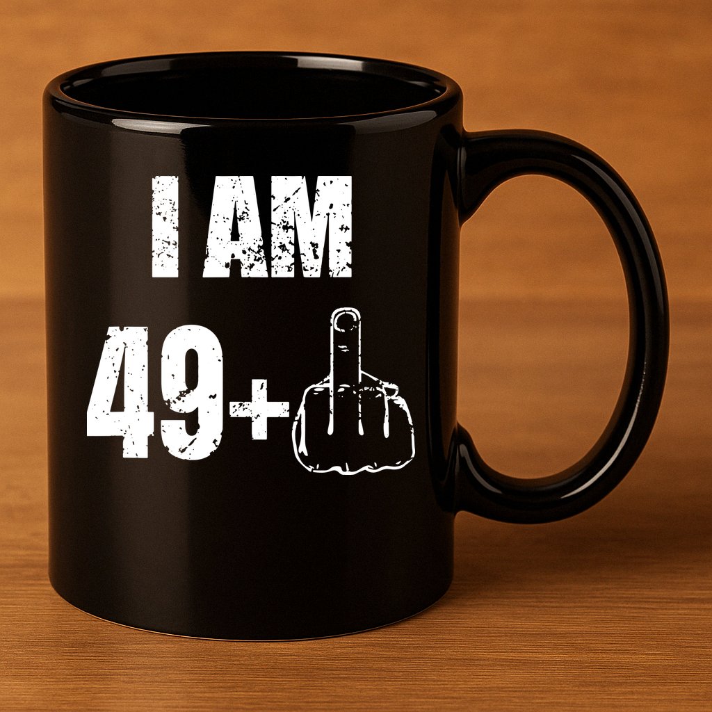 I Am 50, 49 Plus One Funny 50th Birthday 1967 11oz C Handle Ceramic Mug