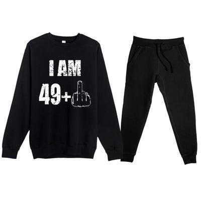 I Am 50, 49 Plus One Funny 50th Birthday 1967 Premium Crewneck Sweatsuit Set