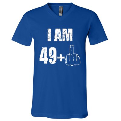 I Am 50, 49 Plus One Funny 50th Birthday 1967 V-Neck T-Shirt