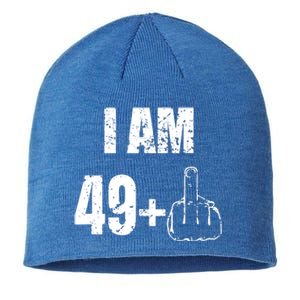 I Am 50, 49 Plus One Funny 50th Birthday 1967 Sustainable Beanie