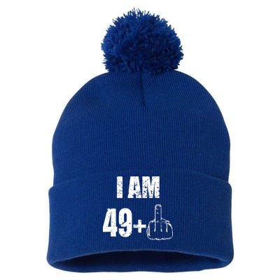 I Am 50, 49 Plus One Funny 50th Birthday 1967 Pom Pom 12in Knit Beanie