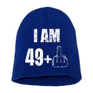 I Am 50, 49 Plus One Funny 50th Birthday 1967 Short Acrylic Beanie