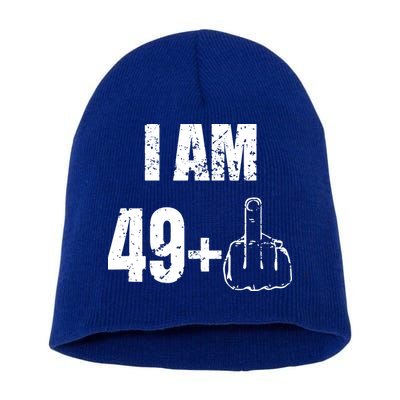 I Am 50, 49 Plus One Funny 50th Birthday 1967 Short Acrylic Beanie
