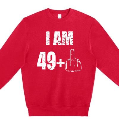 I Am 50, 49 Plus One Funny 50th Birthday 1967 Premium Crewneck Sweatshirt