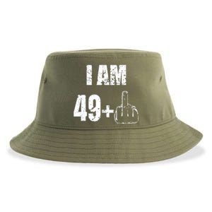 I Am 50, 49 Plus One Funny 50th Birthday 1967 Sustainable Bucket Hat