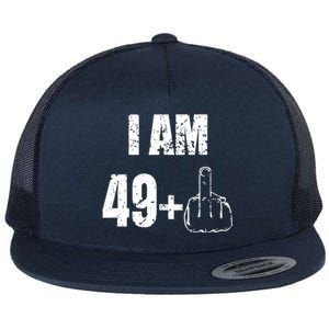 I Am 50, 49 Plus One Funny 50th Birthday 1967 Flat Bill Trucker Hat