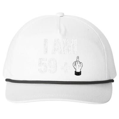 I Am 59 Plus 1 One Middle Finger 60th Birthday 60 Years Old Snapback Five-Panel Rope Hat