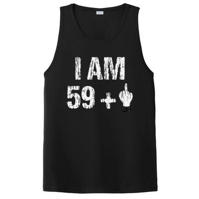 I Am 59 Plus 1 One Middle Finger 60th Birthday 60 Years Old PosiCharge Competitor Tank