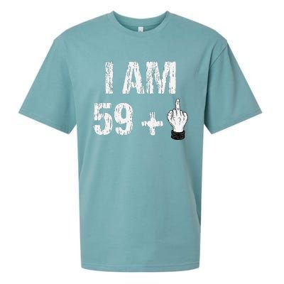 I Am 59 Plus 1 One Middle Finger 60th Birthday 60 Years Old Sueded Cloud Jersey T-Shirt