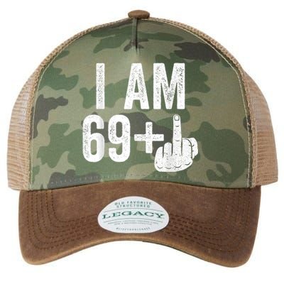 I Am 69 Plus Middle Finger 70th Birthday Gift Shirt shirt Legacy Tie Dye Trucker Hat