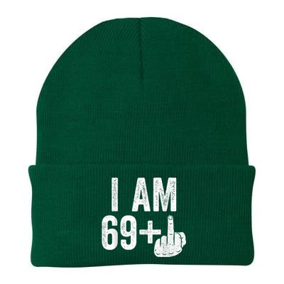 I Am 69 Plus Middle Finger 70th Birthday Gift Shirt shirt Knit Cap Winter Beanie