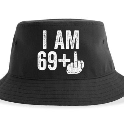 I Am 69 Plus Middle Finger 70th Birthday Gift Shirt shirt Sustainable Bucket Hat