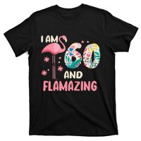 I Am 60 And Flamazing Bithday Flamingo 60th Bday Celebration T-Shirt