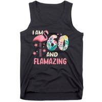 I Am 60 And Flamazing Bithday Flamingo 60th Bday Celebration Tank Top