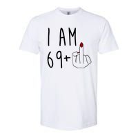 I Am 69 Plus Middle Finger Funny 70th Birthday Softstyle® CVC T-Shirt