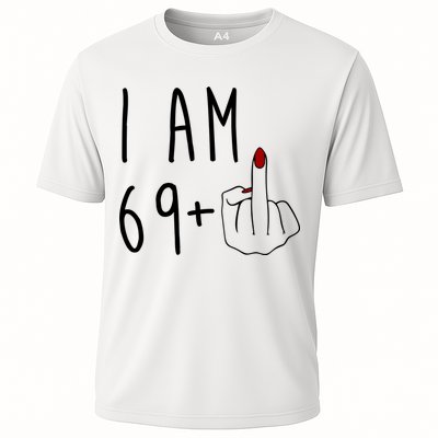 I Am 69 Plus Middle Finger Funny 70th Birthday Performance Shirt