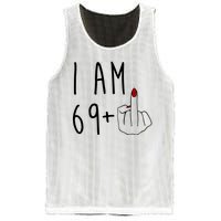 I Am 69 Plus Middle Finger Funny 70th Birthday Mesh Reversible Basketball Jersey Tank