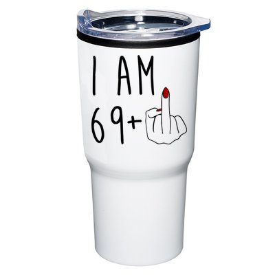 I Am 69 Plus Middle Finger Funny 70th Birthday Tumbler