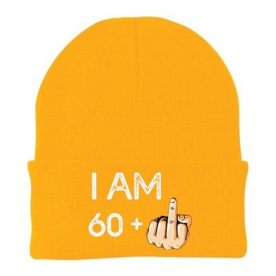 I Am 60 Plus 1 Funny 61st Birthday Gift Born In 1958 Knit Cap Winter Beanie