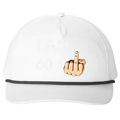 I Am 60 Plus 1 Funny 61st Birthday Gift Born In 1958 Snapback Five-Panel Rope Hat