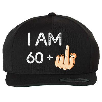 I Am 60 Plus 1 Funny 61st Birthday Gift Born In 1958 Wool Snapback Cap