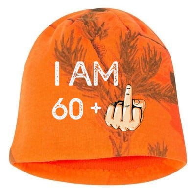 I Am 60 Plus 1 Funny 61st Birthday Gift Born In 1958 Kati - Camo Knit Beanie