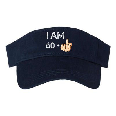 I Am 60 Plus 1 Funny 61st Birthday Gift Born In 1958 Valucap Bio-Washed Visor