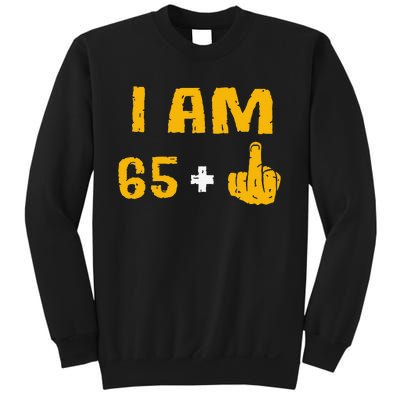 I Am 65 Plus 1 Middle Finger 66th Birthday Gift 66 Years Old Sweatshirt