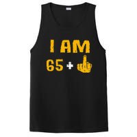 I Am 65 Plus 1 Middle Finger 66th Birthday Gift 66 Years Old PosiCharge Competitor Tank