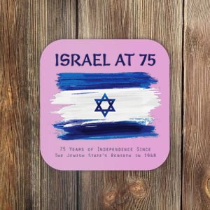 Israel at 75 Years Old Independence Happy Birthday Coaster