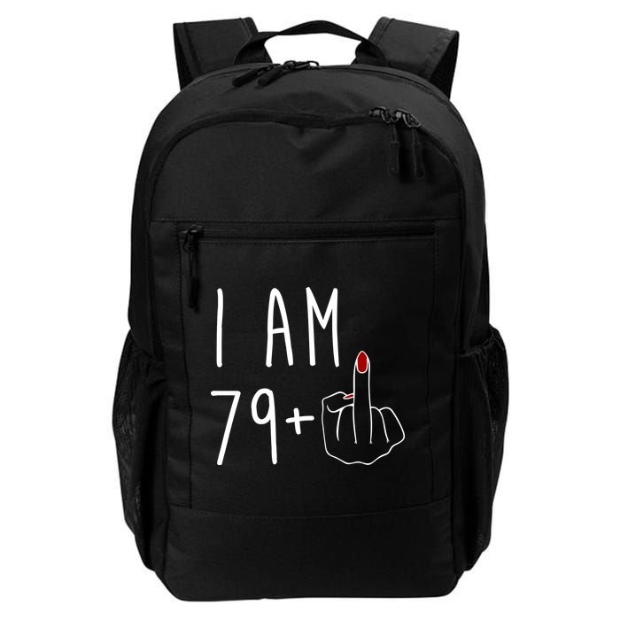 I Am 79 Plus Middle Finger Funny 80th Birthday Backpack