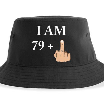 I Am 79 Plus 1 Funny 80th Birthday 1940 1941 Sustainable Bucket Hat