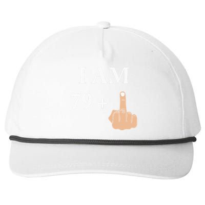 I Am 79 Plus 1 Funny 80th Birthday 1940 1941 Snapback Five-Panel Rope Hat