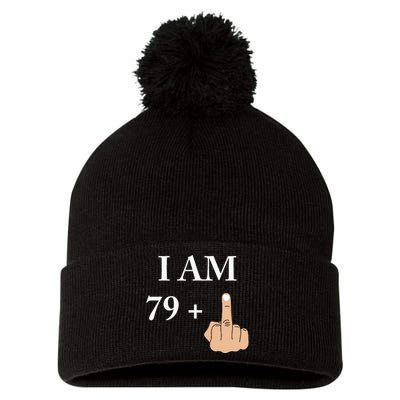 I Am 79 Plus 1 Funny 80th Birthday 1940 1941 Pom Pom 12in Knit Beanie