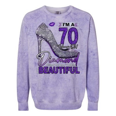 IM A 70 Years Old Diamond 70 And Fabulous Birthday Colorblast Crewneck Sweatshirt