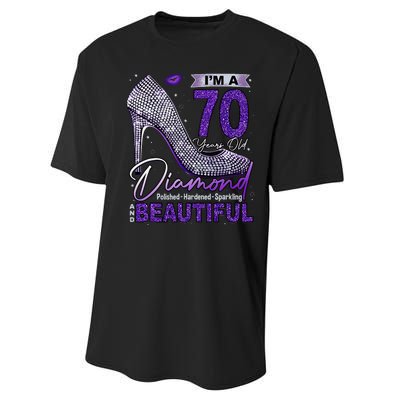 IM A 70 Years Old Diamond 70 And Fabulous Birthday Performance Sprint T-Shirt