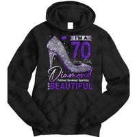 IM A 70 Years Old Diamond 70 And Fabulous Birthday Tie Dye Hoodie