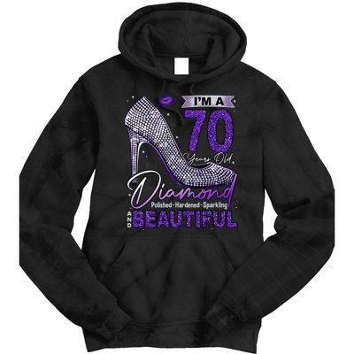 IM A 70 Years Old Diamond 70 And Fabulous Birthday Tie Dye Hoodie