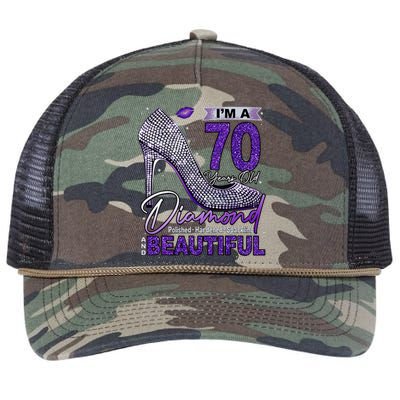 IM A 70 Years Old Diamond 70 And Fabulous Birthday Retro Rope Trucker Hat Cap