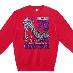 IM A 70 Years Old Diamond 70 And Fabulous Birthday Premium Crewneck Sweatshirt