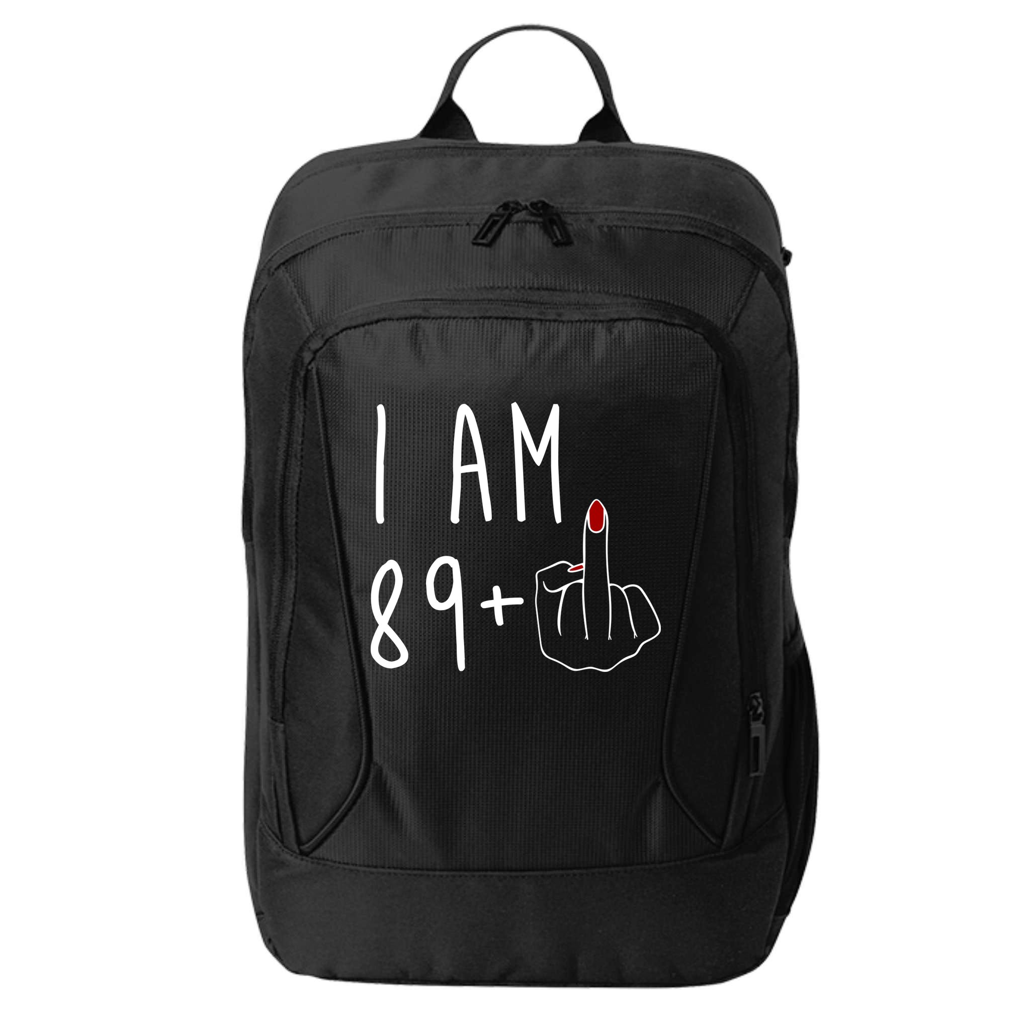 I Am 89 Plus Middle Finger Funny 90th Birthday City Backpack