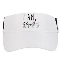 I Am 89 Plus Middle Finger Funny 90th Birthday Adult Drive Performance Visor