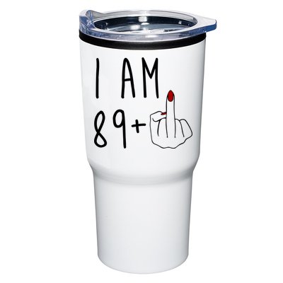 I Am 89 Plus Middle Finger Funny 90th Birthday Tumbler