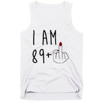 I Am 89 Plus Middle Finger Funny 90th Birthday Tank Top