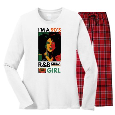 IM A 90S R&B Kinda Girl Women's Long Sleeve Flannel Pajama Set 